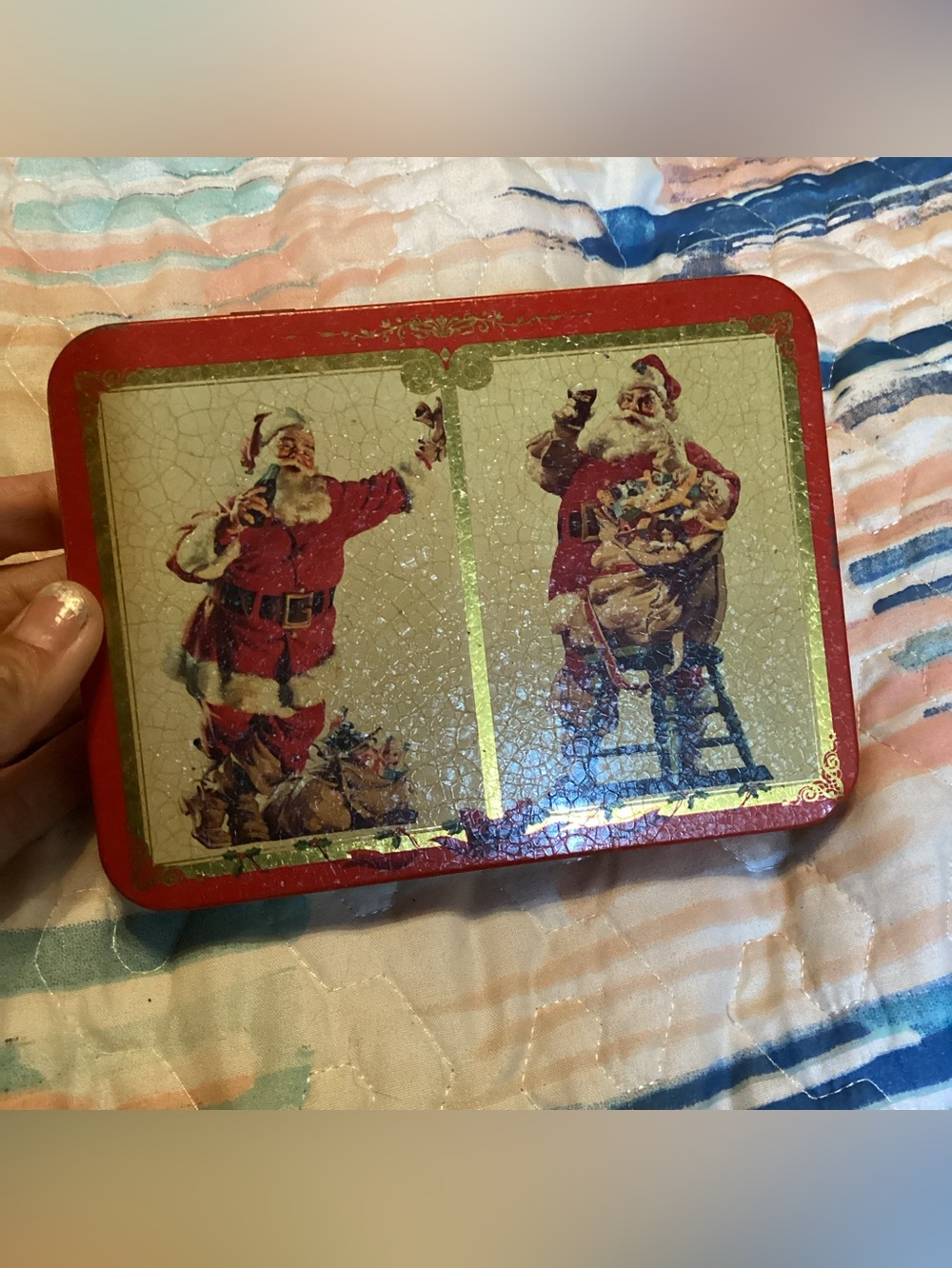 Coca-Cola Nostalgia Santa Playing Cards 1994 2 Decks LE Collectible Tin COKE